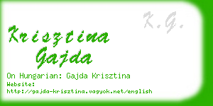 krisztina gajda business card